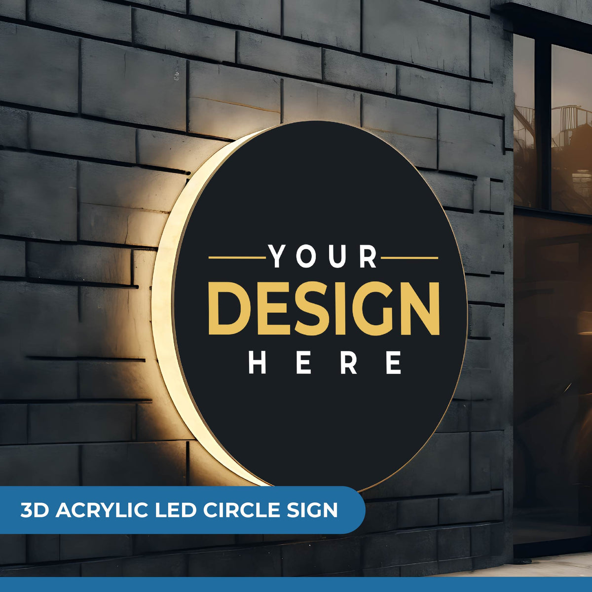 Make Your Brand Shine with Custom LED 3D Acrylic Circle Signs Jacob's